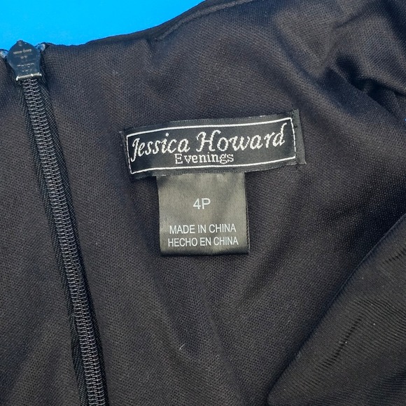 Jessica Howard Evenings Black Dress‎ Sleeveless Party Cocktail Petite 4P - Picture 8 of 8